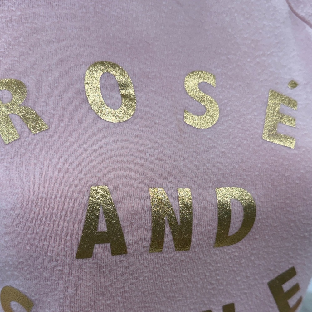 Pink Sweatshirt with Gold Lettering - Picture 3 of 6
